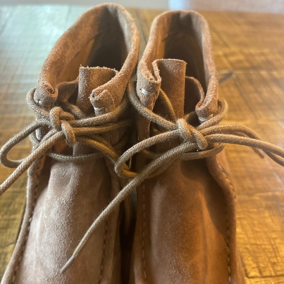 Lucky Brand Tan Wedged Leather Booties Size 38/8. EUC - Picture 3 of 11
